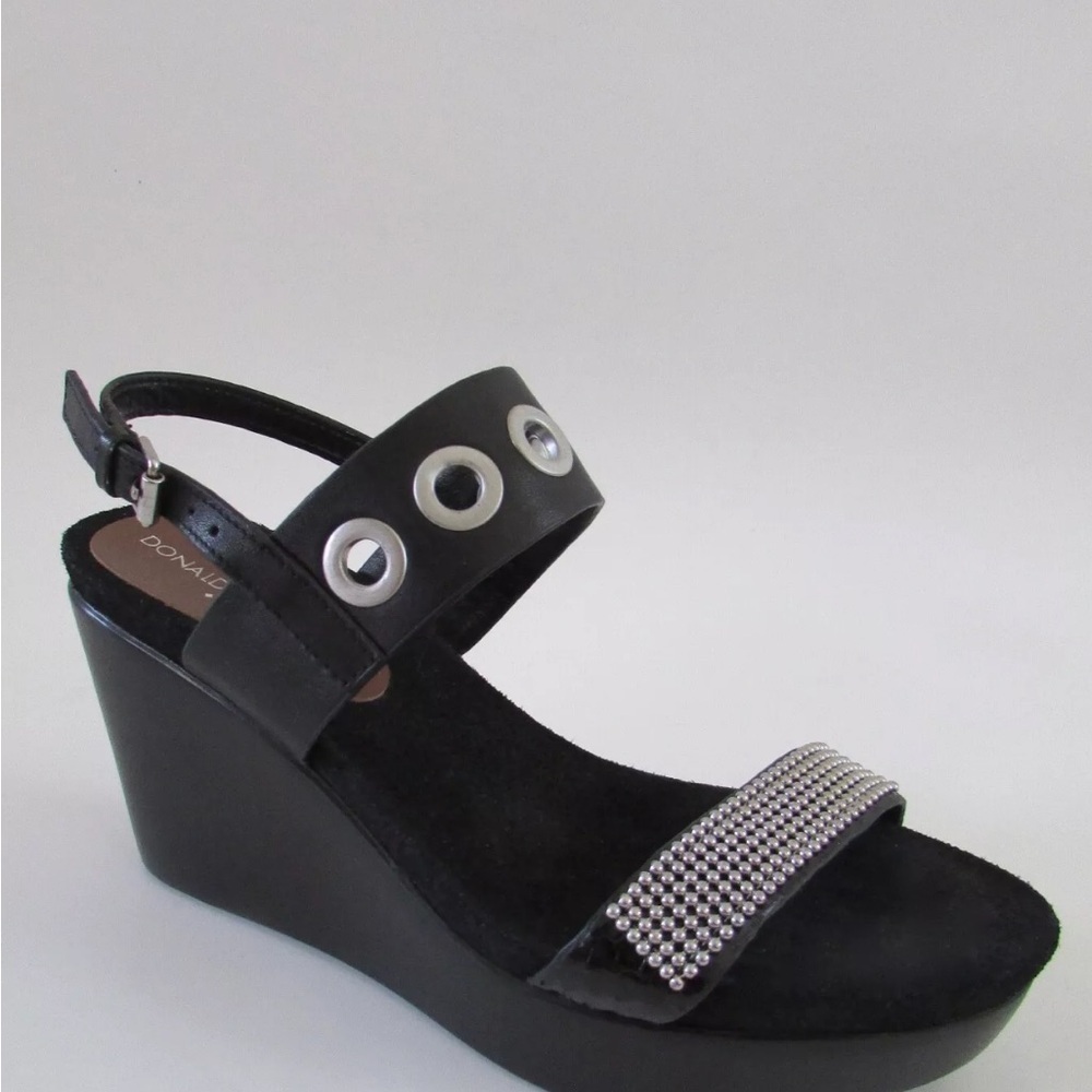 Donald J Pliner Jerri Black Wedges/ Sandals Size 11M - Picture 3 of 8